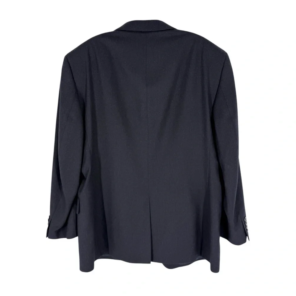 Jos A Bank Wool Cashmere Blazer Mens Size 44R Navy Blue Classic Sport Coat